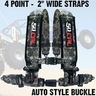 2" 4 Point Off Road Harness Auto Style Buckle Push Button Release - Digital Camo New. Price: $107.99.