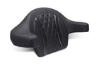 Mustang Motorcycle Deluxe Diamond Ext Arm Wrap-around Backrest For Harley Cvo New. Price: $445.00.