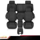 Fit For 2014-2018 Chevy Silverado Lt Double Cab Full Set Seat Covers Black New. Price: $191.90.