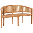 Banana Bench, Fine Sanded Finish, Solid Teak Wood Vidaxl New. Price: $342.99.