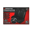 Monster Seat Cover - 2PK With Steering Wheel New. Price: $31.99.