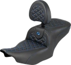 Saddlemen Roadsofa Seat With Backrest Blue Stitch Flh/flt '23-'25 New. Price: $900.00.