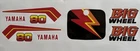 1986 Yamaha BW80A Fuel Tank, Front And Side Cover Decals Set Laminated New. Price: $31.00.