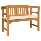 Rose Bench Cream White Solid Acacia Wood Outdoor Garden Seating Patio Vidaxl New. Price: $218.99.