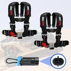 Pair Of 4 Point Safety Harnesses 2" W/bypass Plug Fits Can-am Maverick X3 Black New. Price: $238.99.