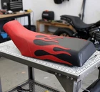 Honda 200S Seat Cover For 1984 To 1986 Models Red Black Vinyl New. Price: $79.99.