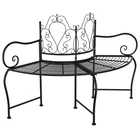 Tree Bench Seating Chair Outdoor Garden Backyard Furniture Black Steel Vidaxl New. Price: $208.99.