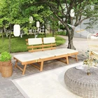 Vidaxl Patio Bench With Cushions 2-IN-1 Solid Acacia Wood (61 -74.8 ) New. Price: $230.95.