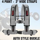 4 Point Off Road Harness 3" Belt Auto Style Buckle Push Button Release - Silver New. Price: $117.99.
