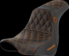 Saddleman SC81829ORA Seat Cover Performance Gripper Orange Stitch New. Price: $525.00.