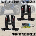 Pair - 3" 4 Point Utv Harness Auto Style Buckle + Bypass Rzr X3 YXZ1000R Black New. Price: $244.99.