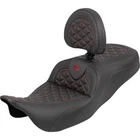 Saddlemen Road Sofa Seat W/ Backrest Red Stitch Tri Gripper For 08-25 Touring New. Price: $900.00.