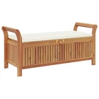 Patio Storage Bench With Cushion Loveseat Outdoor Solid Wood Acacia Vidaxl New. Price: $226.99.